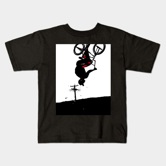 Back-flip Pro - BMX Biker Kids T-Shirt by Highseller